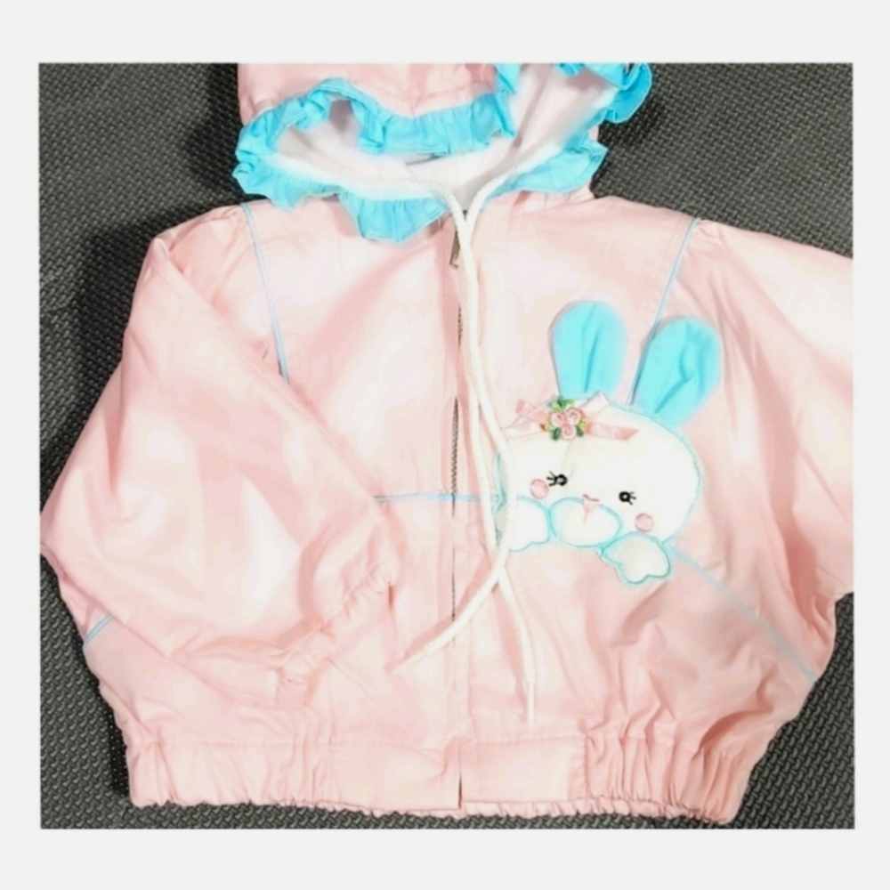 Tiny Tots Baby Girl Vintage 1980's Pink Lightweight Jacket 6-9mo